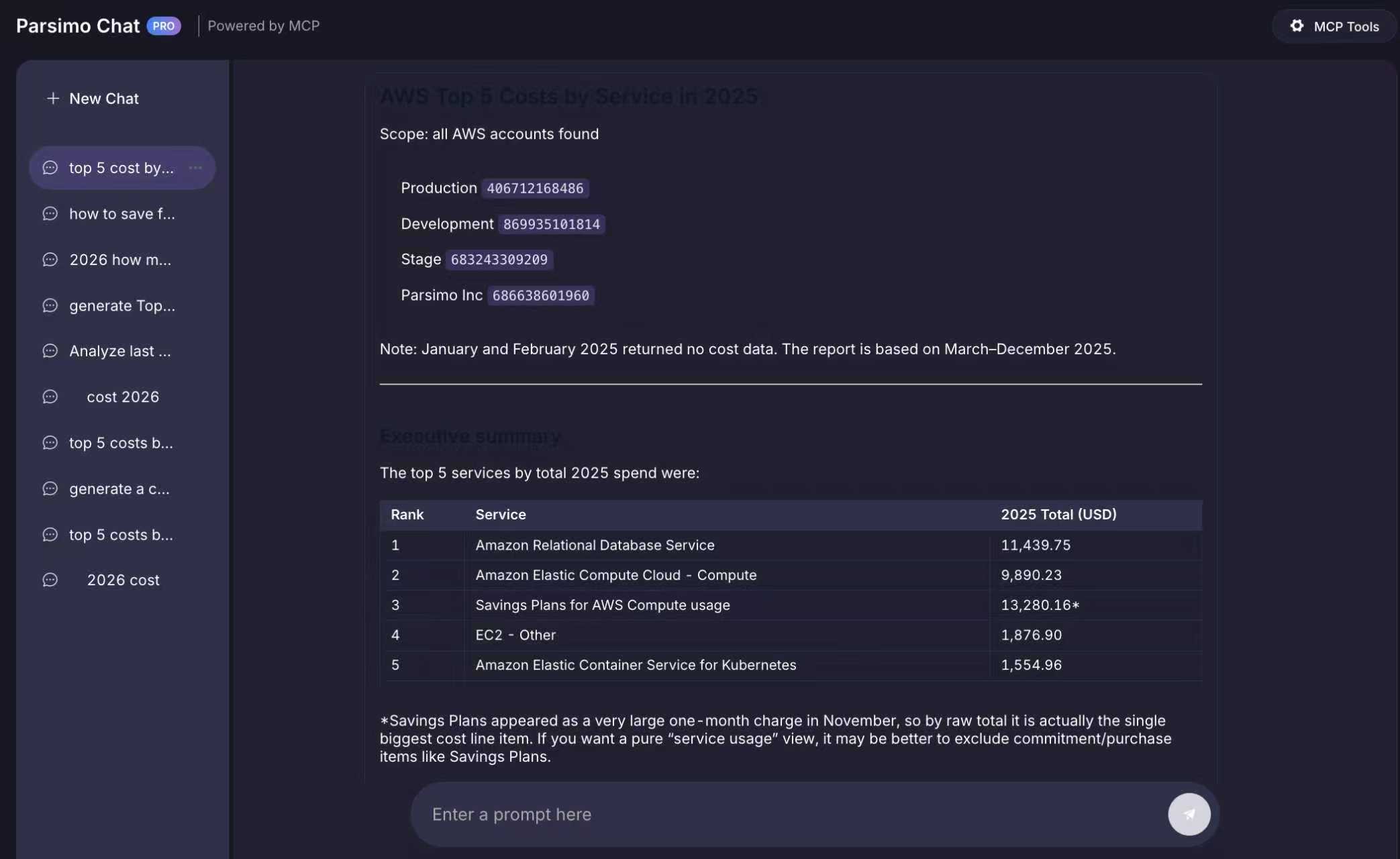 Parsimo - Cost Allocation & Reporting